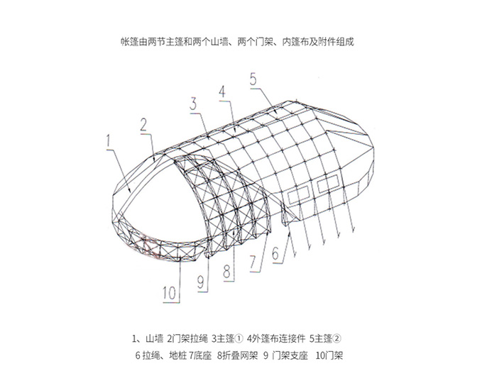 150平米網(wǎng)架維修帳篷